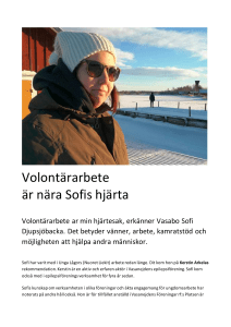 Sofi och volontärarbet, Kaija Lindström