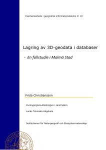 Lagring av 3D-geodata i databaser