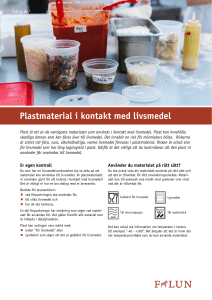 Plastmaterial i kontakt med livsmedel