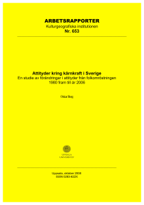 Attityder kring kärnkraft i Sverige