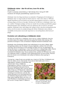 Köttätande växter - Uppsala universitet