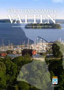 Vårt gemensamma vatten, sammanfattning av Västerås stads