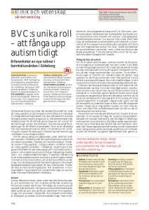 BVC:s unika roll – att fånga upp autism tidigt