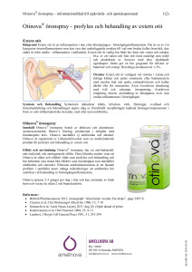 Otinova öronspray - profylax och behandling av extern otit
