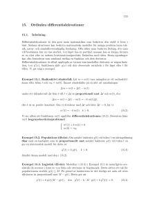 15. Ordinära differentialekvationer
