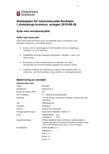 Skötselplan för naturreservatet Rocksjön i Jönköpings kommun