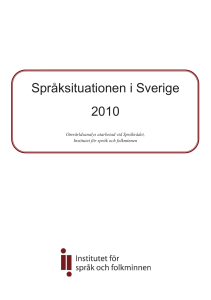 Språksituationen i Sverige 2010