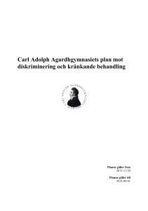 Carl Adolph Agardhgymnasiets plan mot diskriminering och kr 2