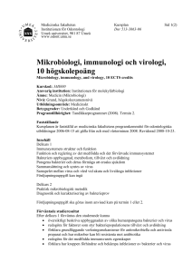 Mikrobiologi, immunologi och virologi, 10