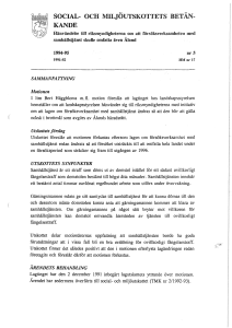 Social- och miljösutskottets betänkande nr 5 1994
