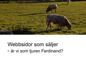 Webbsidor som säljer - är vi som tjuren Ferdinand?
