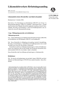 Läkemedelsverkets föreskrifter om blodverksamhet, LVFS 2006:16