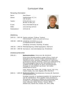 CV: Civilingenjör med Java J2EE och UML