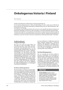 Onkologernas historia i Finland
