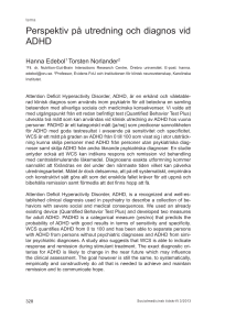 Perspektiv på utredning och diagnos vid ADHD