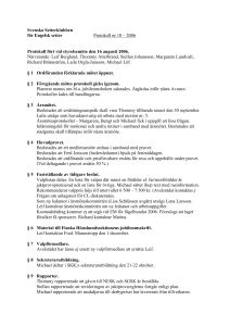 Protokoll nr 10 -2006 - Svenska Setterklubben för Engelsk Setter