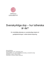 Svenskyrkliga dop – hur lutherska är de?