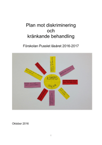 Plan mot diskriminering och kränkande behandling