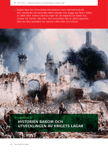 Lektion 3: Historien och utvecklingen av krigets lagar