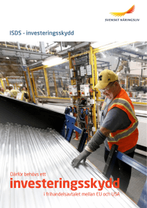 ISDS - investeringsskydd