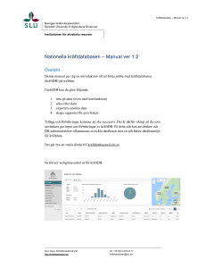 Nationella kräftdatabasen – Manual ver 1.2