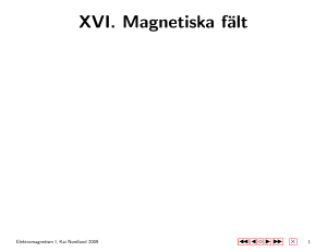 XVI. Magnetiska fält - Acclab h55.it.helsinki.fi