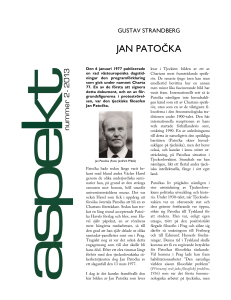 jan patoćka - Aspekt förlag