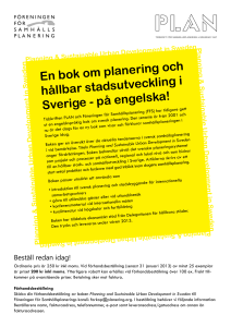 En bok om planering och hållbar stadsutveckling i Sverige