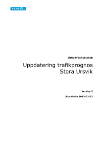 Uppdatering trafikprognos Stora Ursvik