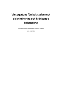 Vintergatans förskolas plan mot diskriminering och kränkande