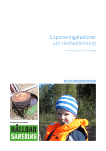 Exponeringsfaktorer vid riskbedömning ISBN 978