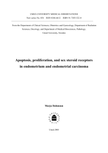 Apoptosis, proliferation, and sex steroid receptors in
