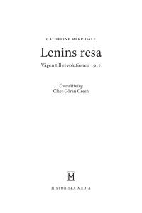 Lenins resa - Historiska Media