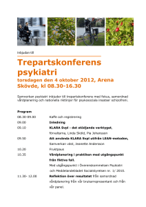 Trepartskonferens psykiatri torsdagen den 4 oktober 2012, Arena