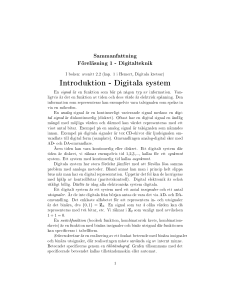 Introduktion - Digitala system