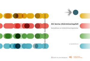 Att bevisa diskrimineringsfall