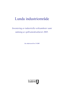 Lunda industriområde - Stockholm Vatten och Avfall