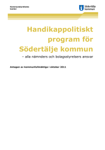 Handikappolitiskt program för Södertälje kommun