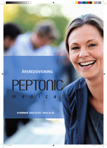 årsredovisning - Peptonic Medical