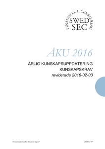 Den årliga kunskapsuppdateringen för SwedSec