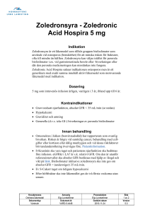 Zoledronsyra - Zoledronic Acid Hospira 5 mg