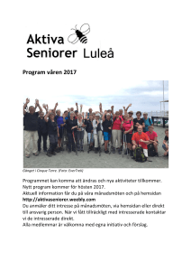Program våren 2017 - Aktiva Seniorer Luleå