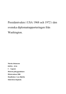 Presidentvalen i USA 1968 och 1972 i den svenska