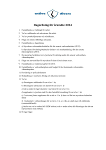 Dagordning för årsmöte 2016 1. Fastställande av röstlängd för mötet