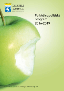 Folkhälsopolitiskt program 2016-2019