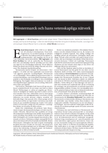 Westermarck och hans vetenskapliga nätverk