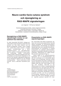 Neuro-cardio-facio-cutana syndrom och dysreglering av RAS
