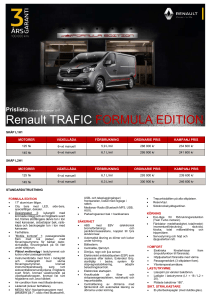 Renault TRAFIC FORMULA EDITION