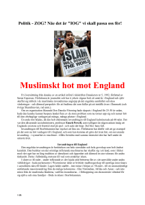 Muslimskt hot mot England - PR