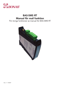 BAS-SMS RT Manual för mail funktion